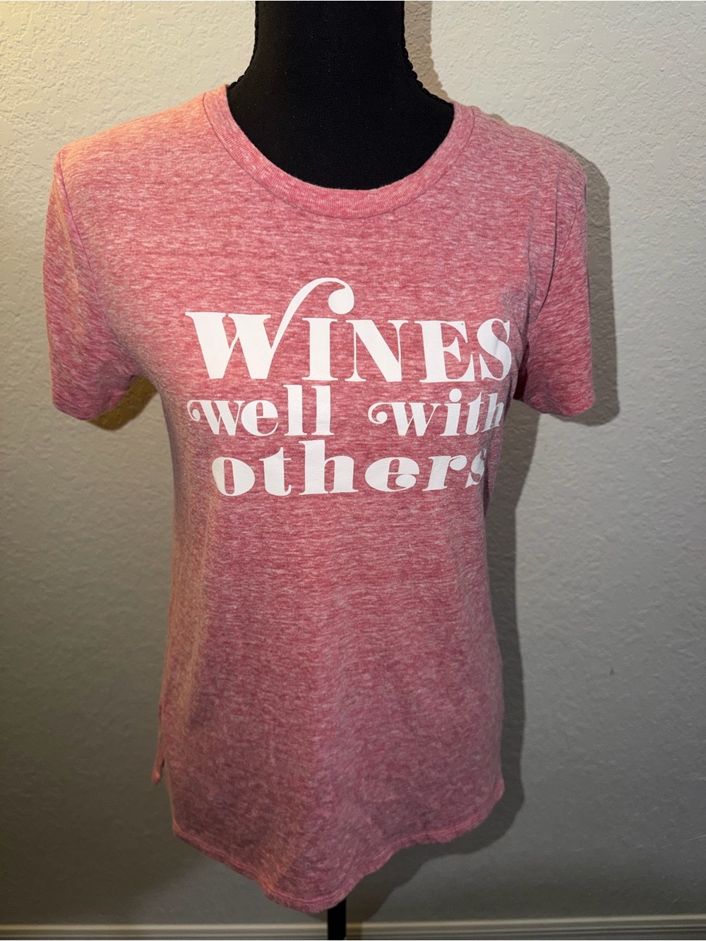 Wines Well With Others Pink Graphic Tee